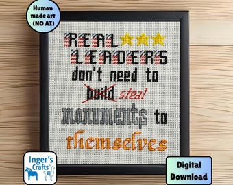 Real Leaders Cross Stitch Pattern