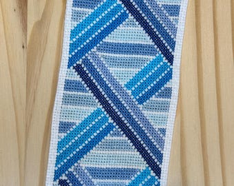 Geometric Bookmark - Blues