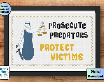 Prosecute Predators Cross Stitch Pattern