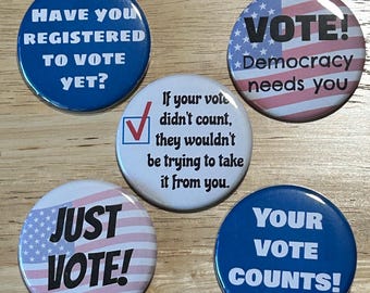 VOTE - magnets and pins / buttons