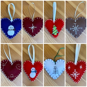 Felt Heart Ornaments