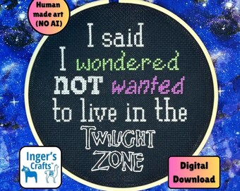 Twilight Zone Cross Stitch Pattern