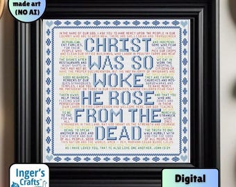 Christ Was So Woke Cross Stitch Pattern