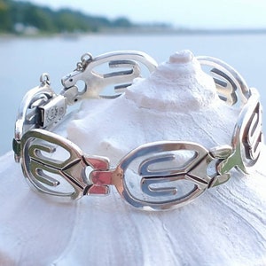 Vintage Taxco Sterling Bracelet Mexican Silver Signed JS
