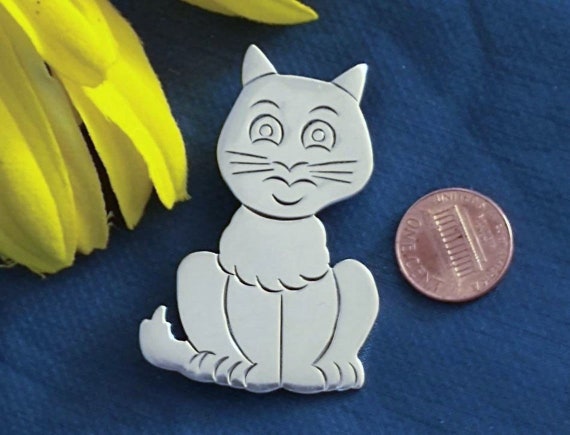 Taxco Cat Brooch, Sterling Silver Artisan Brooch,… - image 8