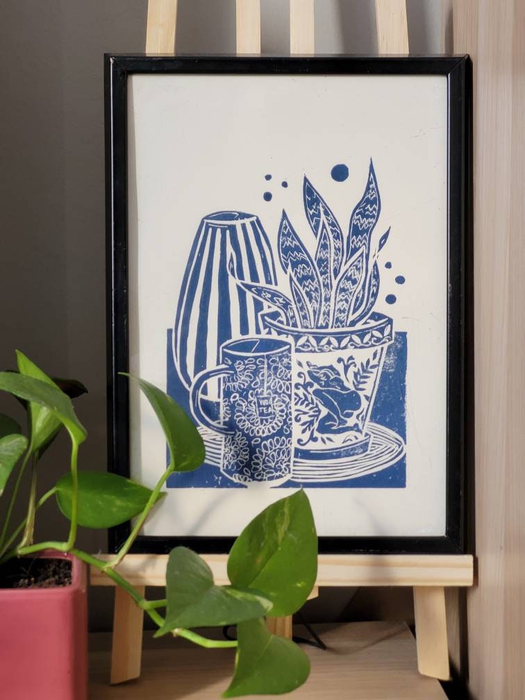 Tableau Linogravure Artisanale