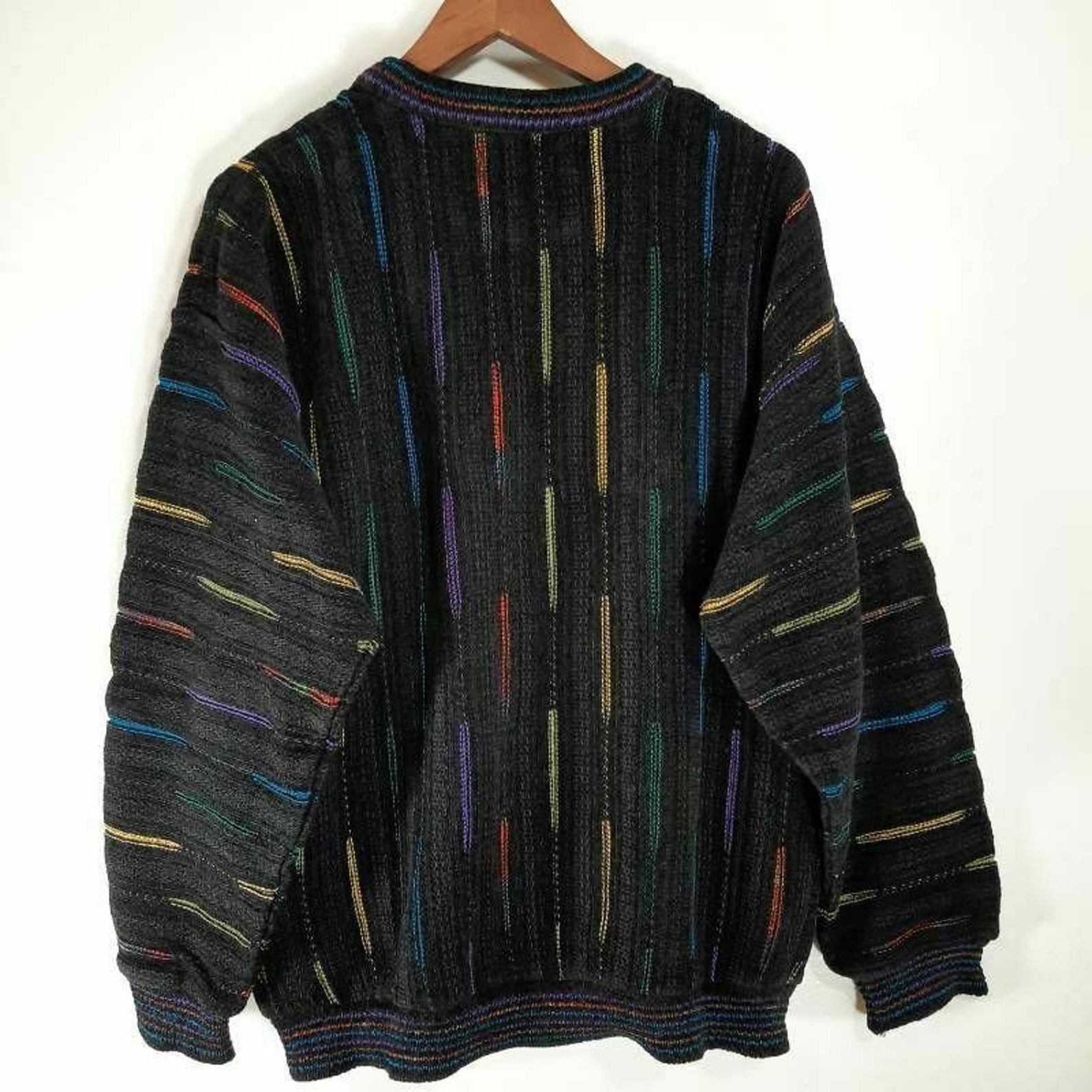 Tundra Men's Pullover Sweater Multicolor Blue Stripe Crew | Etsy