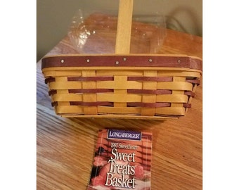 Longaberger 1997 Sweet Treats Sweetheart Basket/Purple w/Protector 6th Edition