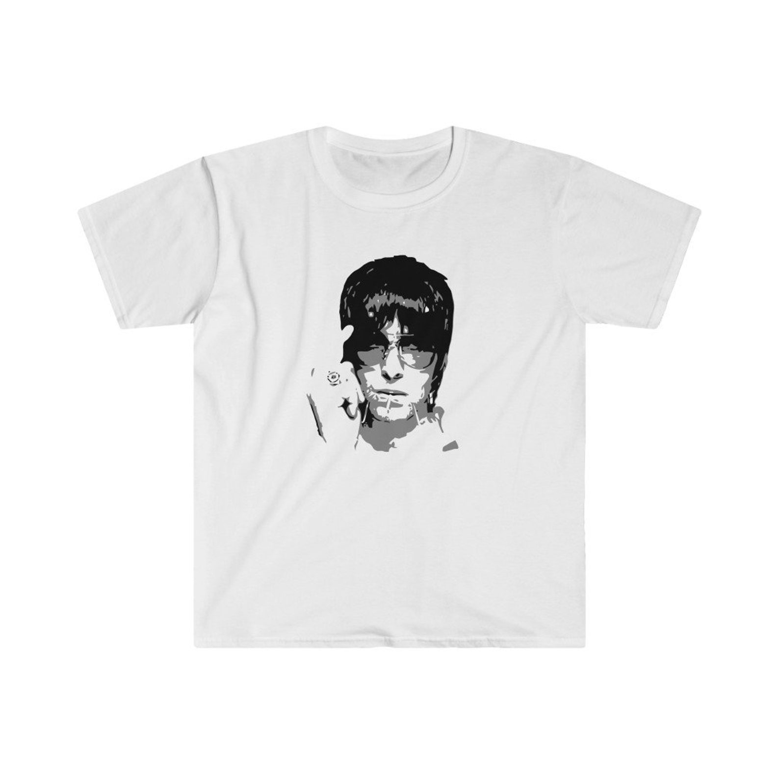 Oasis Liam Gallagher Stencil T Shirt | Etsy