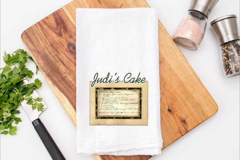 Custom Recipe Tea Towels Etsy
