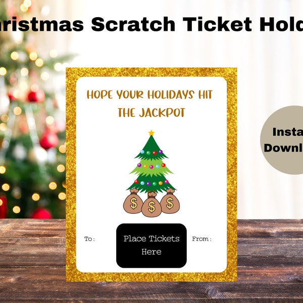 Christmas Lottery Printable Ticket Holder