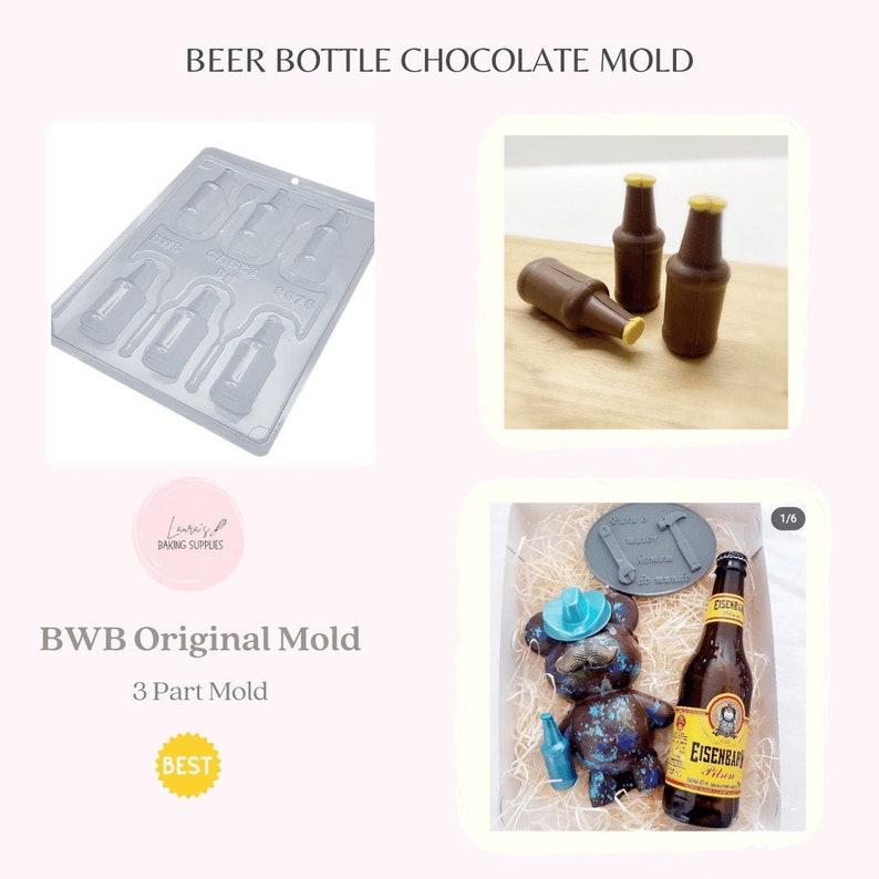 Liquor Bottle Chocolate Mold // BWB Original Mold // Mini Etsy