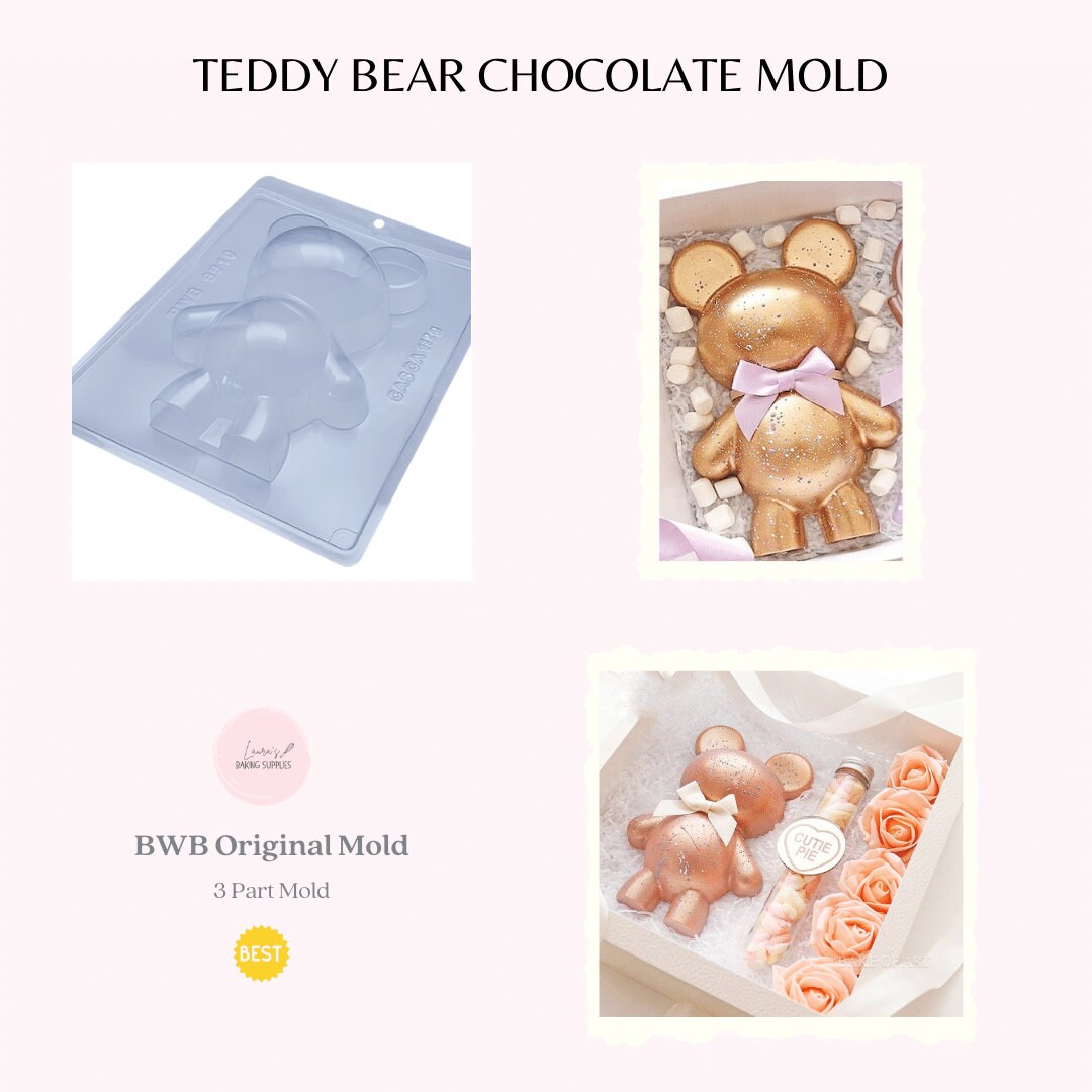 Diamond Teddy Bear (Big Breakable) - 3 Part Chocolate Mold