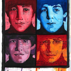 Beatles - Hard Day&#39;s Night Hand Signed Print