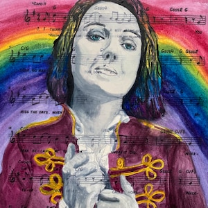 Brandi Carlile - Où est votre coeur - Impression aquarelle signée à la main - Art en partition