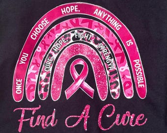 Camiseta de concientización sobre el cáncer de mama: La esperanza es el ancla, la fe, la esperanza y el amor.