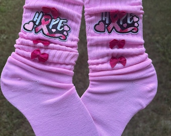 Calcetines basura contra el cáncer de mama: apoya la causa. Regalo para concientizar sobre el cáncer de mama.