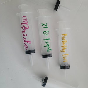 Personalized Jello Shot Syringe Adult Party Favor, Alcohol Shots, Bachelorette Party Favor,  Alcohol Shooter, Custom Party Favors