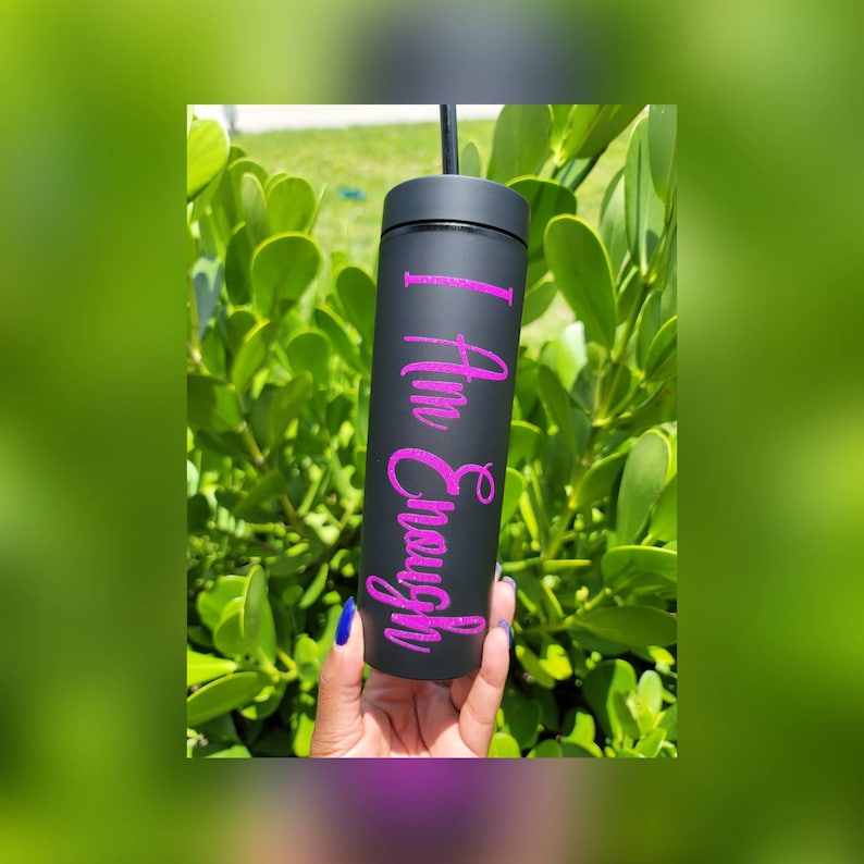 Personalized Matte Tumbler With Straw gift Idea Birthday Etsy