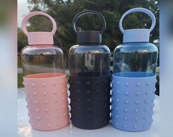 Botella de agua reutilizable con estrellas: personalizada, sin BPA, 33 oz