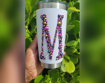 Bling Travel Tumblers, Tumblers Stainless Steel Mugs, White Custom Travel Mug, Personalize Gift Idea,Bling Mug