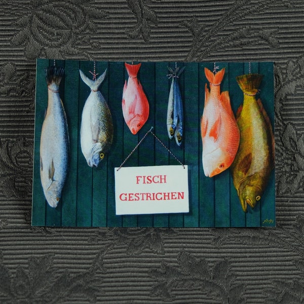 Fisch gestrichen - Kunstkarte | Geschenk | Dekoration