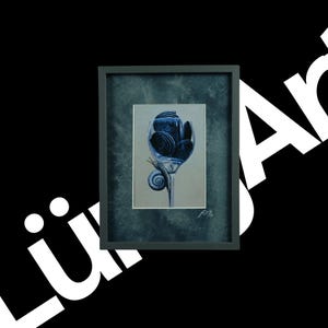 Kunstkarte in elegantem Rahmen mit handgefertigtem Passepartout - Titel: Lakritzschnecke | Geschenk | Dekoration