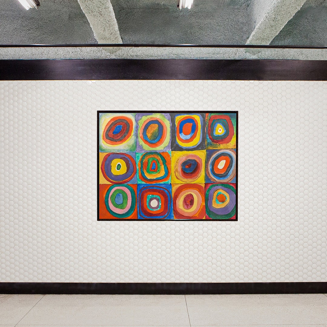 Abstract Circle Wall Art Bold Colors Huge Wall Art Oil Etsy UK