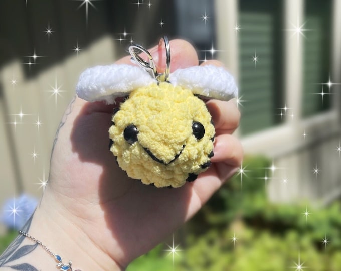 Bee Crochet Keychain