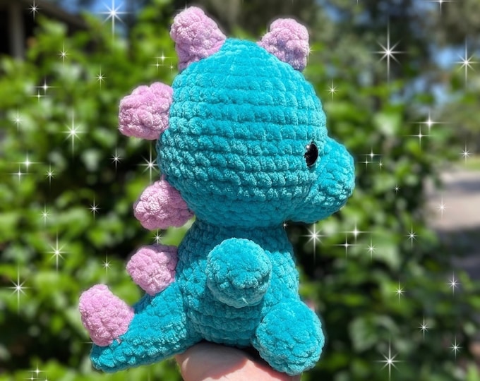Dinosaur Crochet Plushie | Handmade Dino Stuffed Animal Toy | Cute Present for Kids