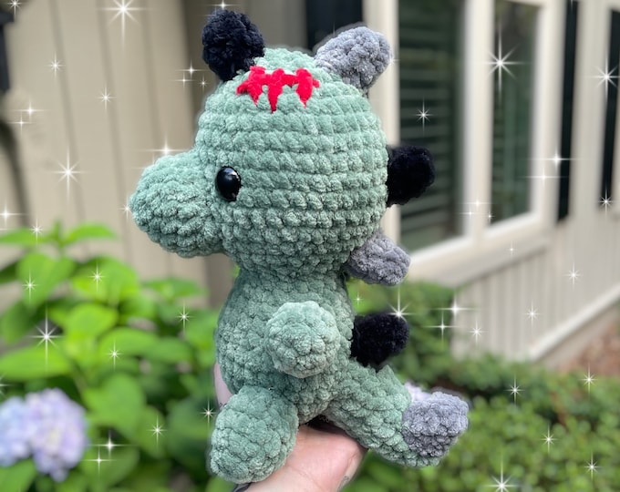 Zombie Dinosaur Crochet Plushie