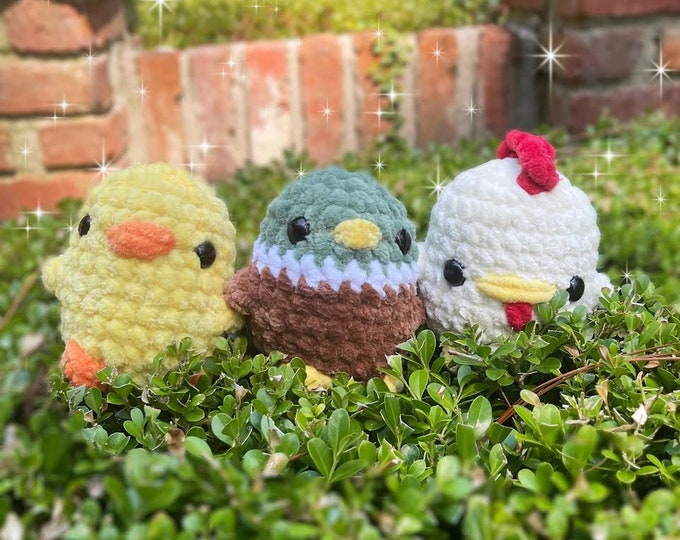 Ducky Crochet Plushie | Cute Chicken Stuffed Toy