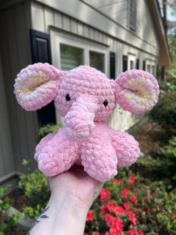 Elephant Sitting Crochet Plushie