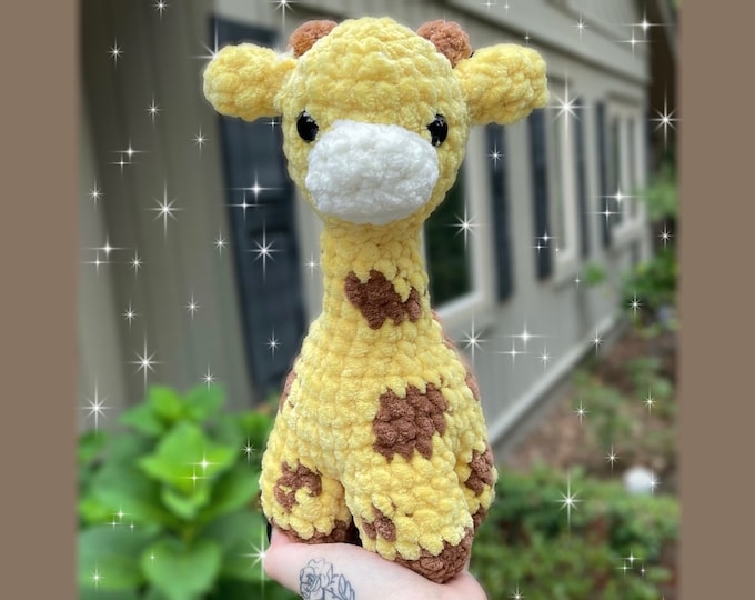 Giraffe Crochet Plushie | Cute Animal Stuffed Toy | Kids Toys