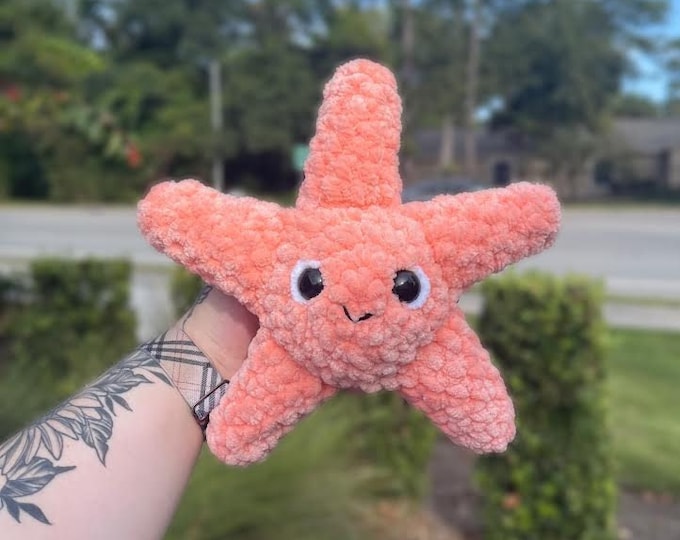 Starfish Crochet Plushie | Ocean Creature Stuffed Animal Toy |