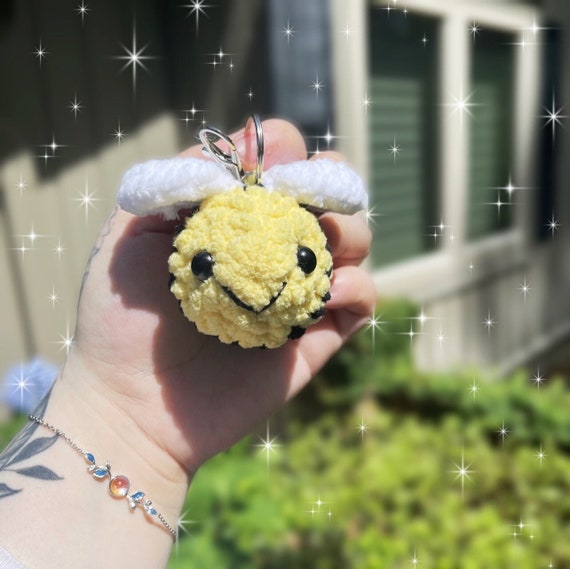 Bee Crochet Keychain