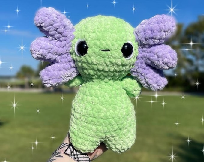 Axolotl Crochet Plushie | Pastel Cute Stuffed Animal