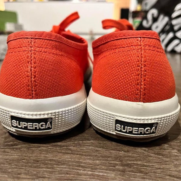 Brand new Superga Orange Red Shoes from Italy. sz 42. M9 W10.5 - FREE SHIP