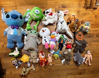 Disney stuffed animal Plushies Stuffies Collection Lot of 23! - FREE SHIP