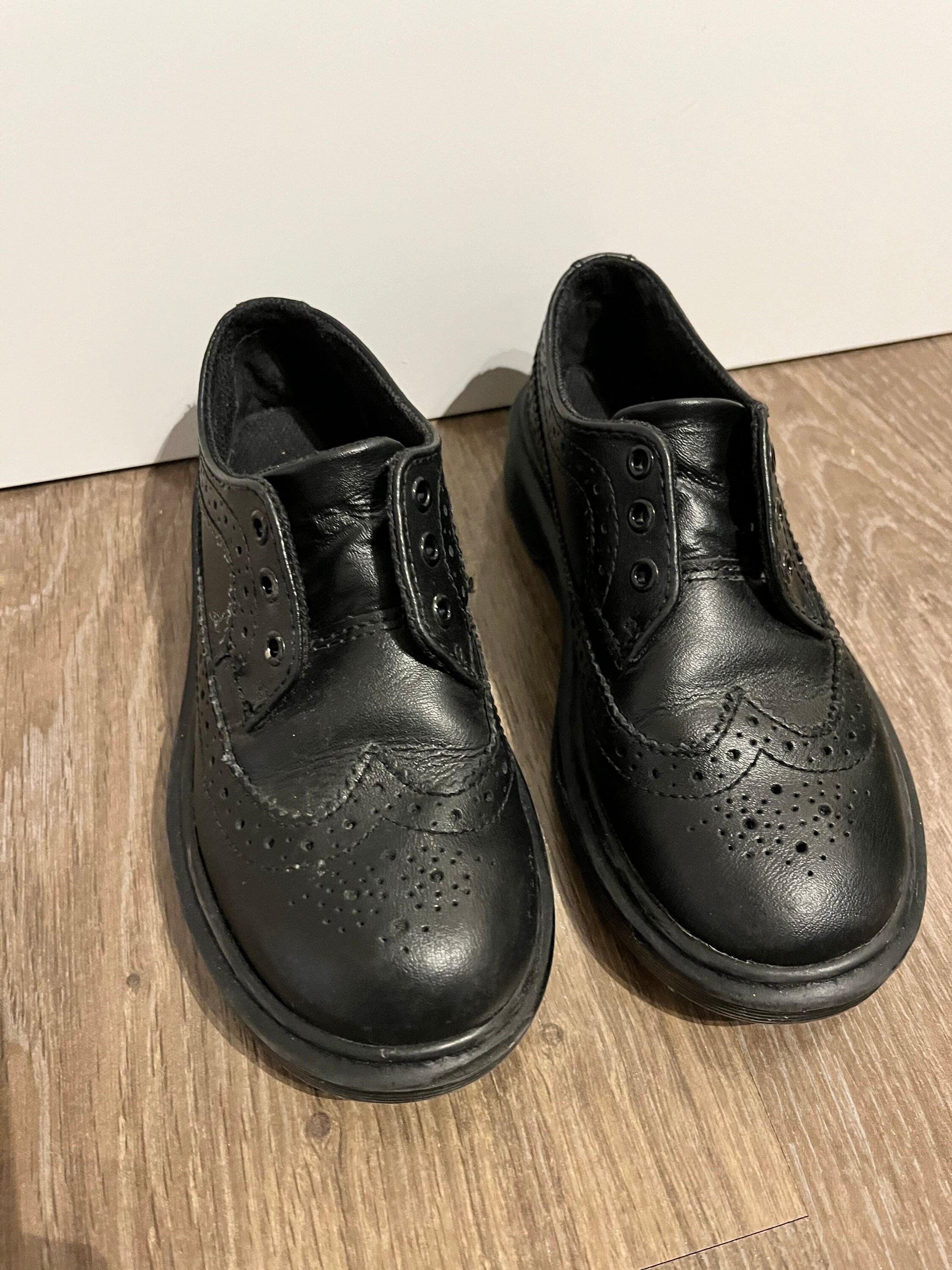 Zapatos de piel negra Dr. Martens Junior 3989 infantil US 13 Etsy Mexico