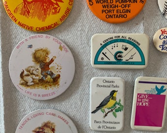 Vintage 1970s and 1980s lot of 28 RARE pins! FREE SHIP