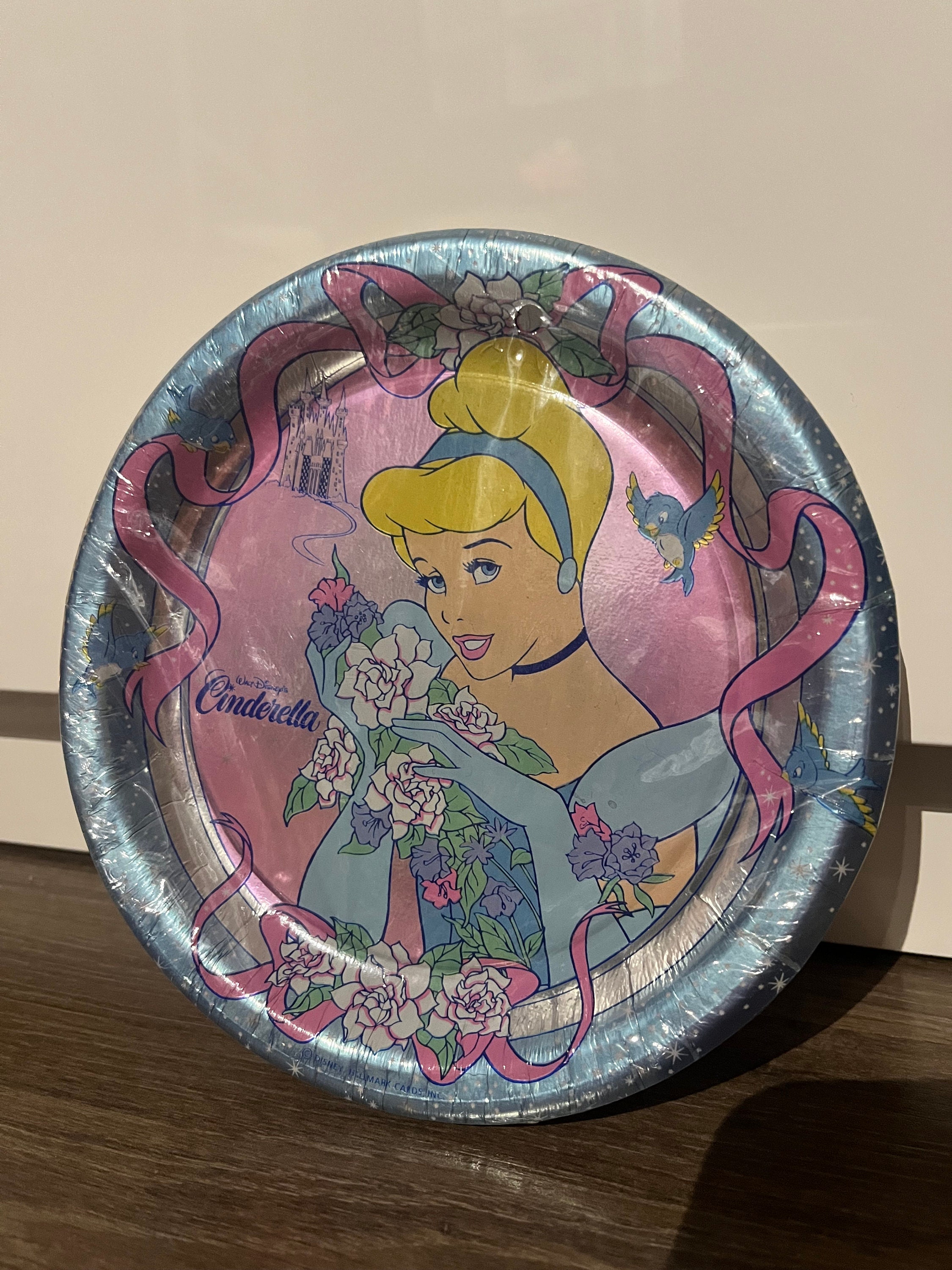 Vintage Disney Cinderella Party Supplies Metallic Paper Plates 7. 8 Plates. FREE SHIP Etsy Canada