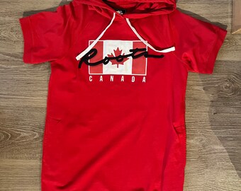 Roots Script Canada logo hoodie sweater dress w pockets FREE SHIP