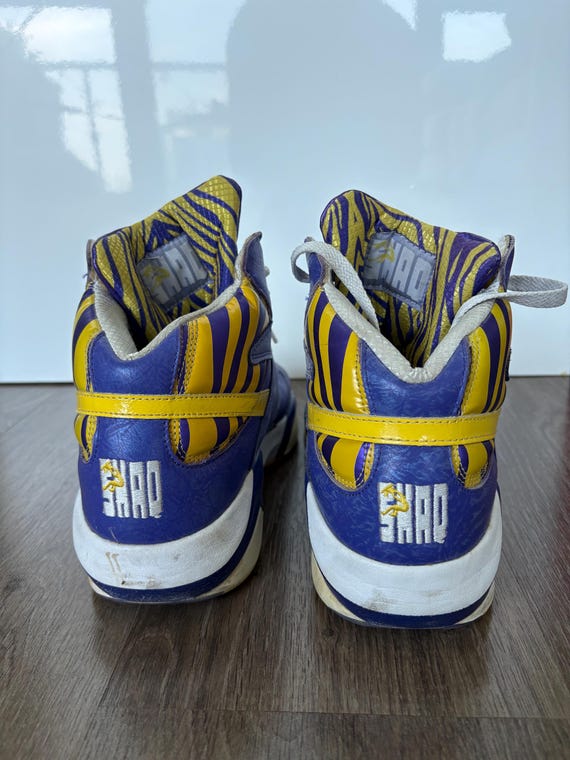 Vintage Reebok Retro Pump Shaq Attaq LSU Purple Yellow  display picture 2