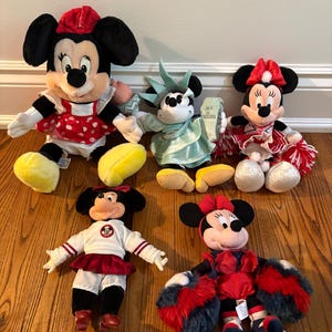 Vintage Disney Minnie Mouse Plush stuffed animal Plushies Stuffies lot - FREE SHIP Bild 1