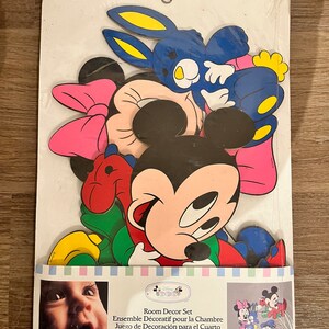 Dolly vintage scellée, décoration de chambre de bébé Disney, Minnie Mickey Donald Duck, décorations en carton, tentures murales, livraison gratuite