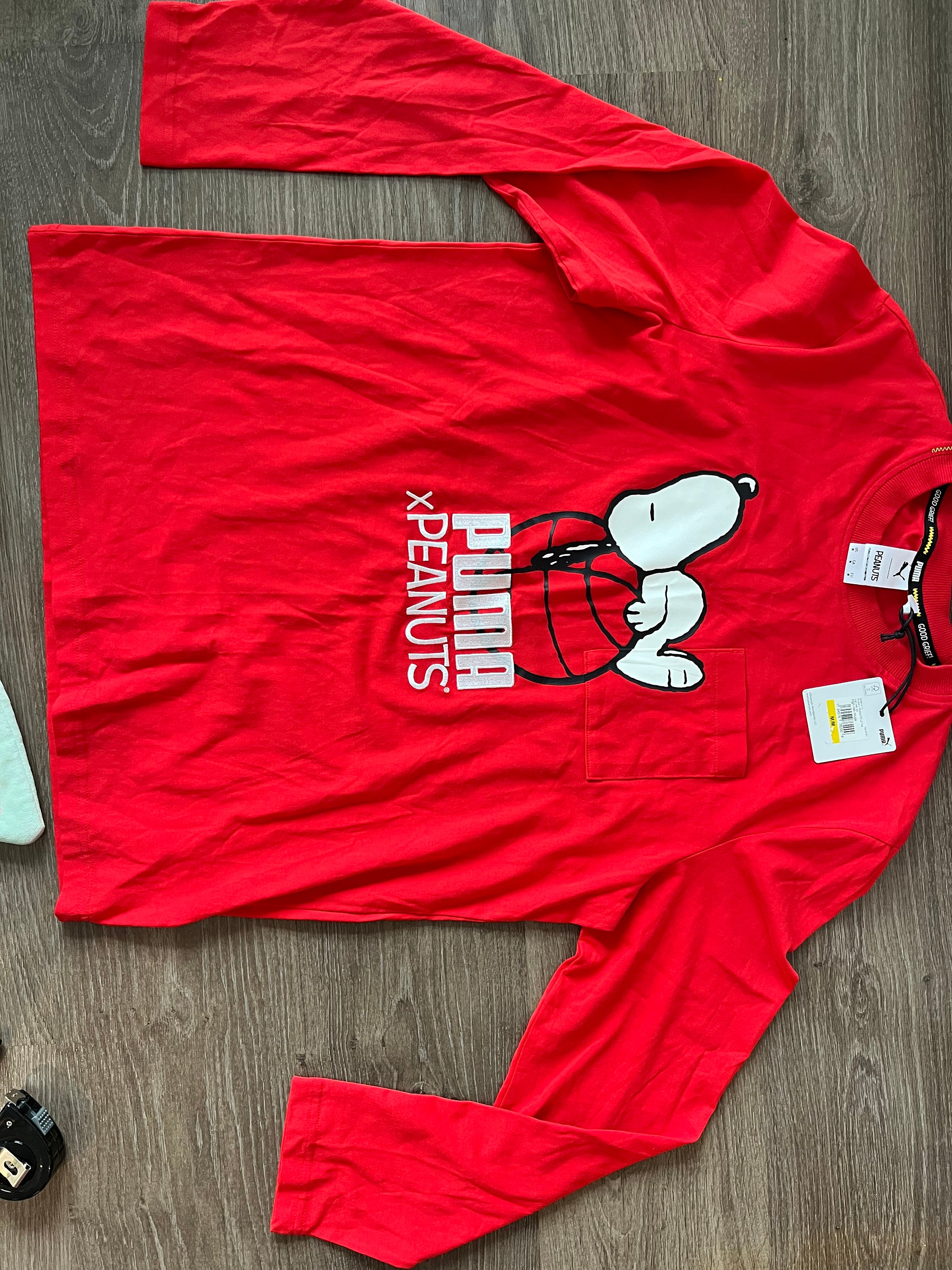 PEANUTSAMA Puma X Peanuts Snoopy Basketball Long-sleeve Shirt - Red