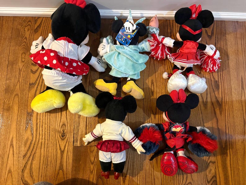 Vintage Disney Minnie Mouse Plush stuffed animal Plushies Stuffies lot - FREE SHIP Bild 2