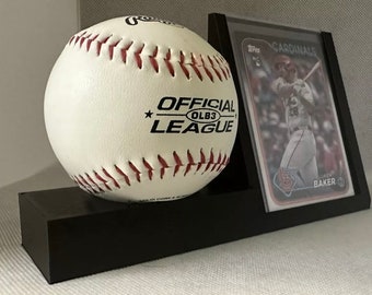 Baseball and toploader card display. 3d Printed