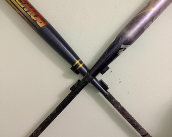 Baseball Bat Cross (2 Bat) Wall Mount 3d printed